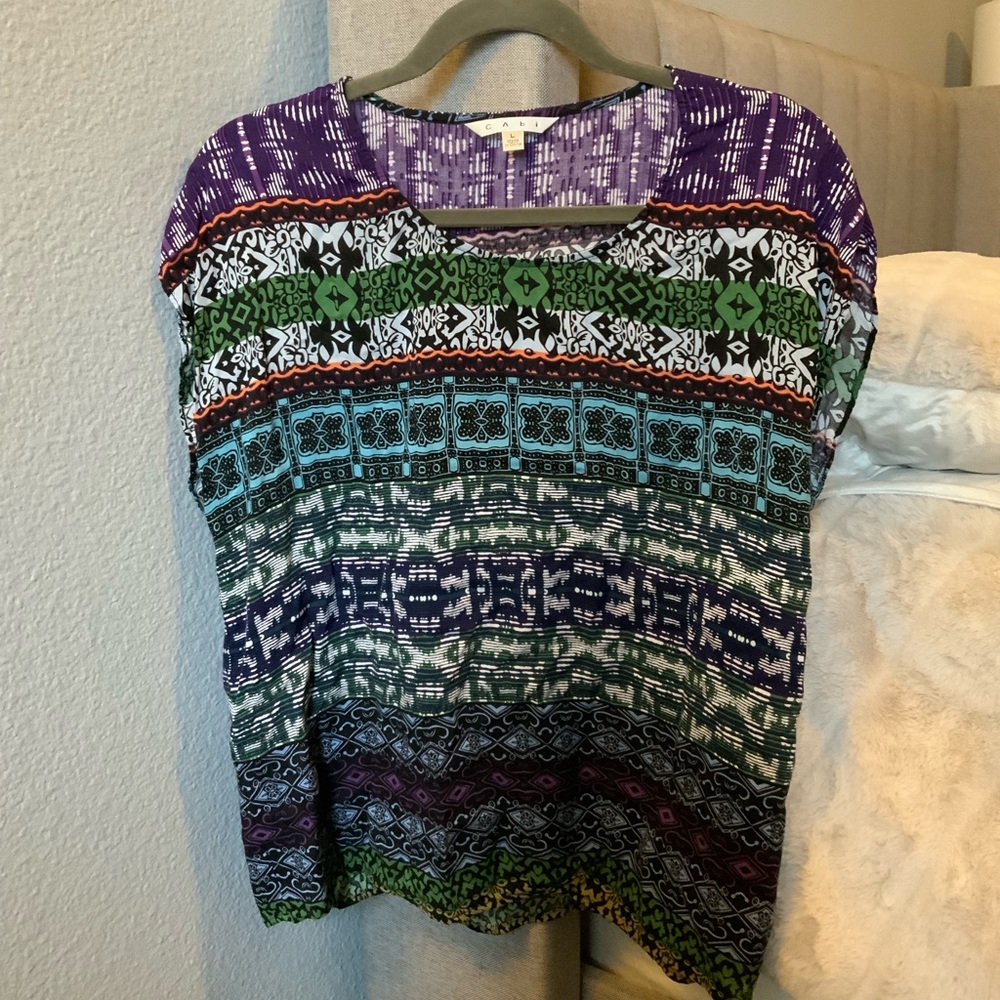 Cabi multi colored shirt, large